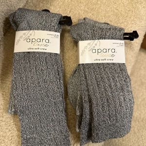 Apara Ultra Soft Crew Ladies Socks new grey 2 packs